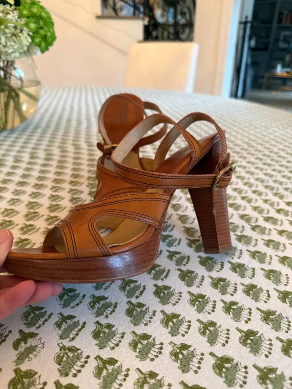 Michael Kors Brown Leather Heel Sandals | Womens Size 9
